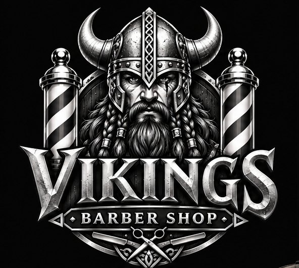 Silver version of the Vikings logo on black